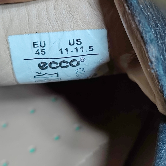 Ecco Driving Loafer Black Pebbled Leather Slip On Casual Men's Shoes Sz 11-11.5 - Picture 9 of 10